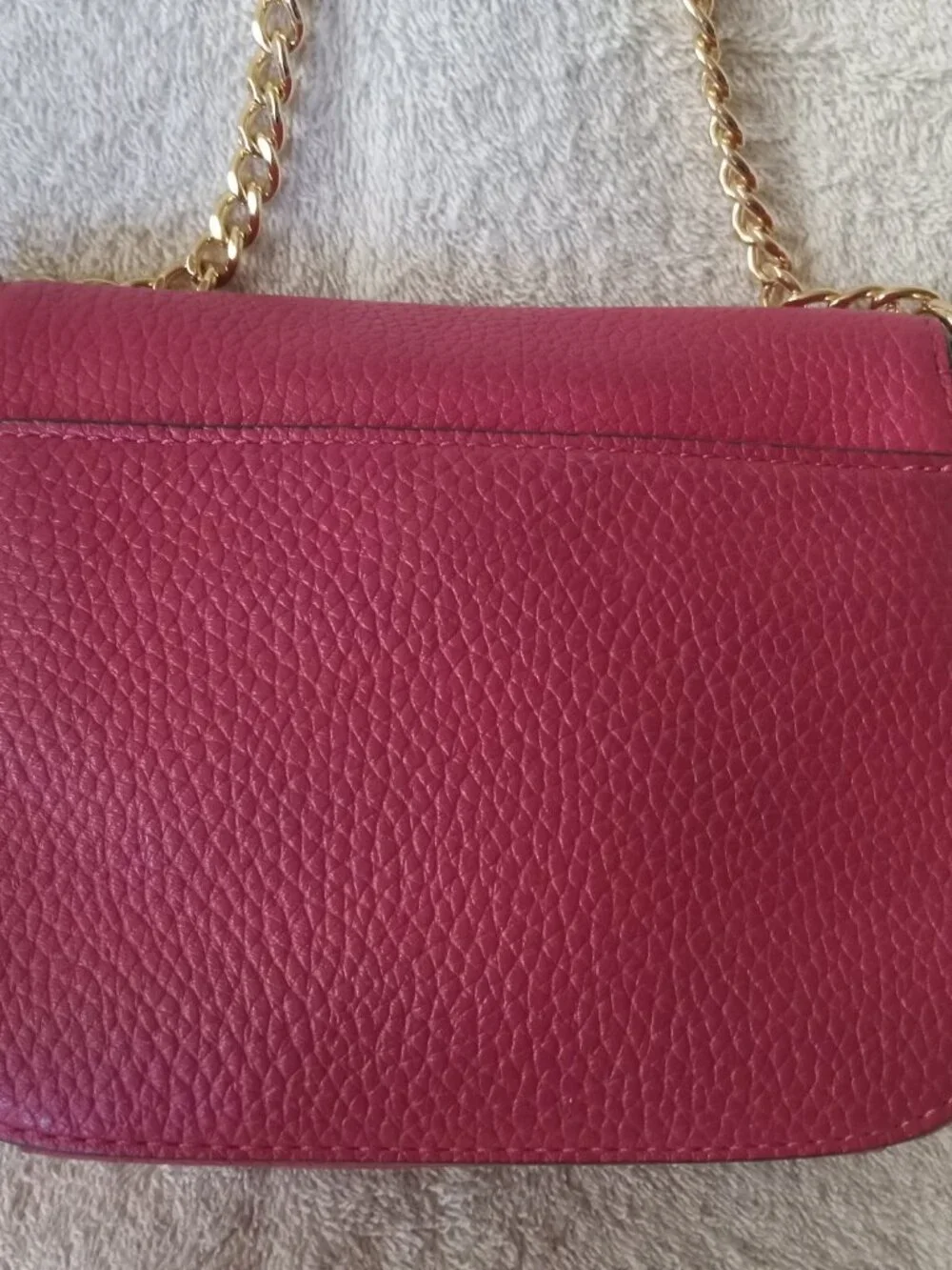 Michael Kors Fulton Flap Shoulder Bag Small Crossbody Rose Leather
